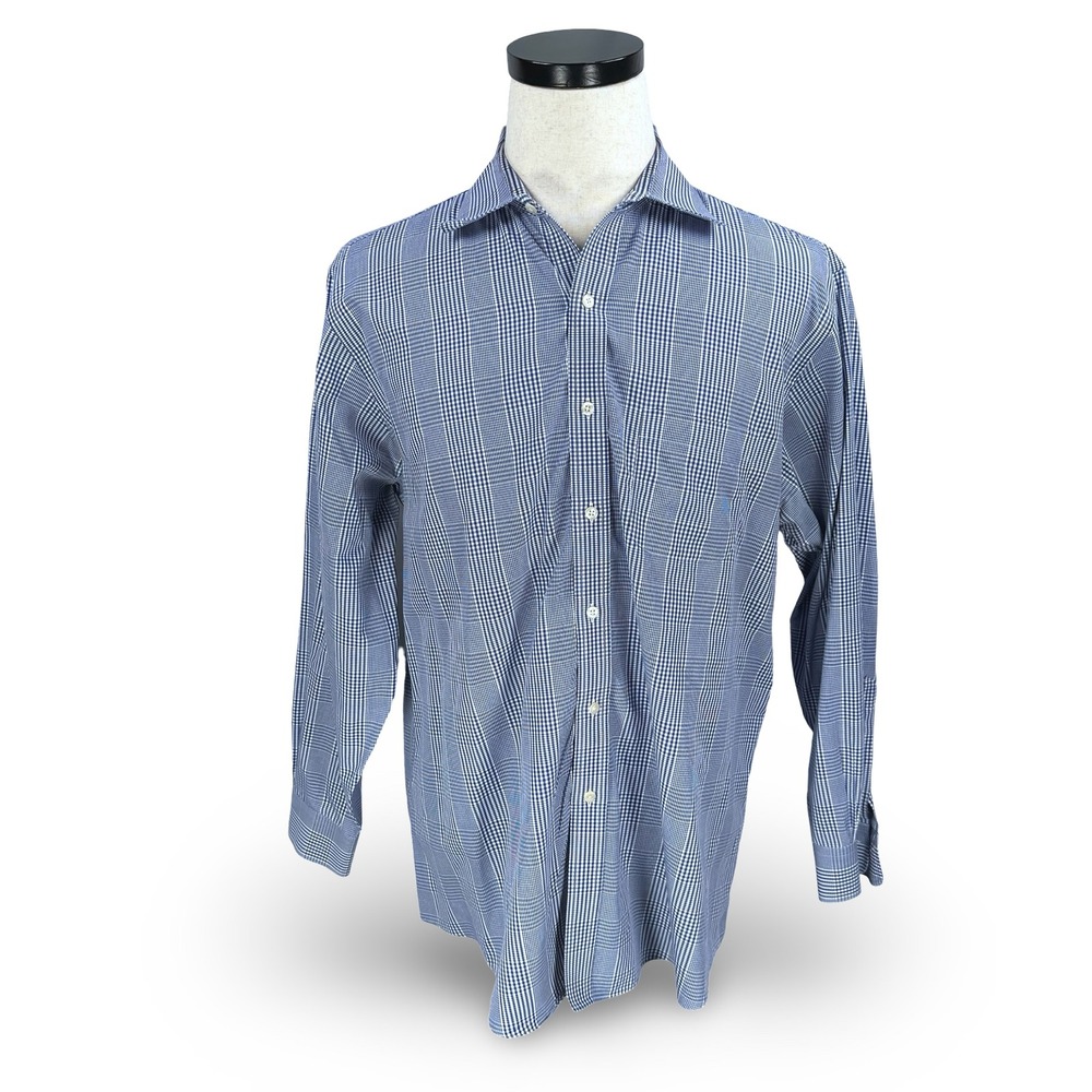 Brooks Brothers Regent Fit Non Iron Plaid Dress Shirt Men 17 33 Cotton